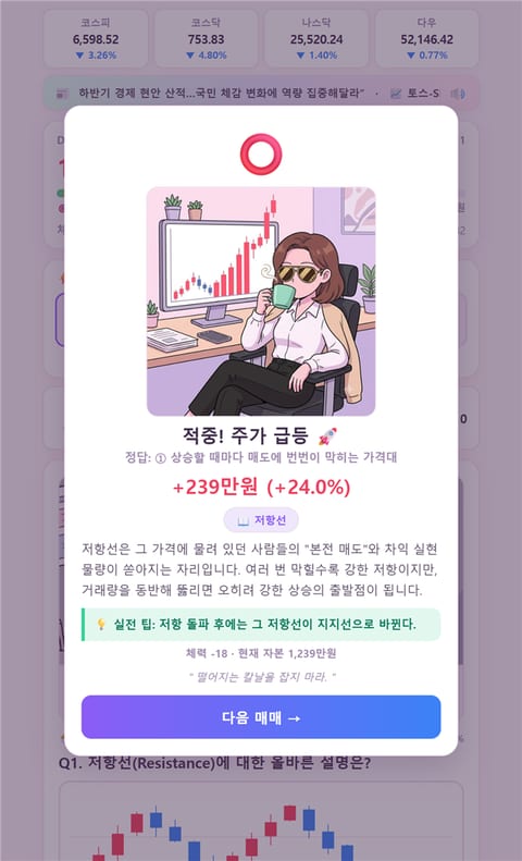 개미 은퇴 대작전 해설 화면 — 정답 해설과 실전 팁